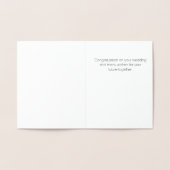 Edelweiss en Bird Wedding Gefeliciteerd Folie Kaarten (Binnen)