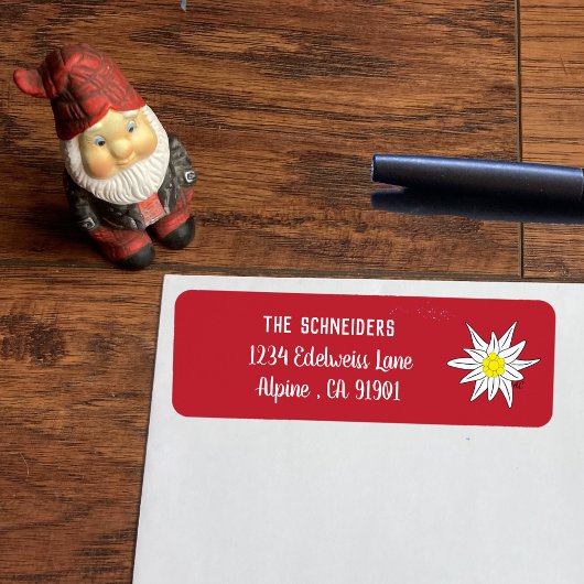Edelweiss | Étiquettes d'adresse de retour des fle