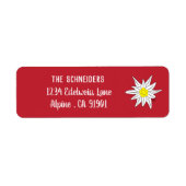 Edelweiss | Étiquettes d'adresse de retour des fle (Devant)