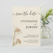 Edelweiss Floral sparen de Uitnodiging van de Dat (Staand voorkant)