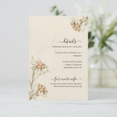 Edelweiss Floral Waterverf Enclosure Informatiekaartje (Staand voorkant)