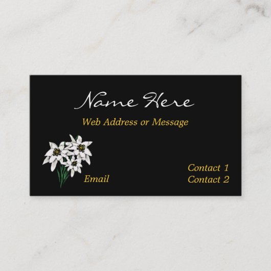 Edelweiss Flower Business/Calling Cards Contactkaartje (Voorkant)