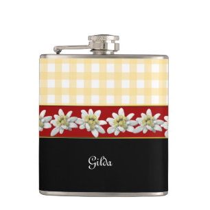 Edelweiss Flowers Custom Flask Heupfles