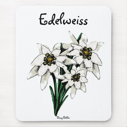 Edelweiss Flowers Muismat (Voorkant)