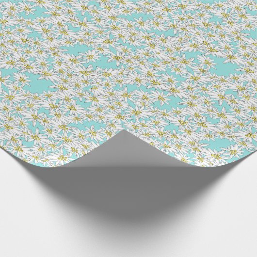 Edelweiss Hand-Drawn Sound of Music Alpine Floral Cadeaupapier (Hoek)