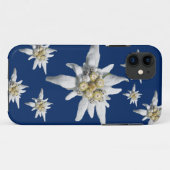 Edelweiss-Hoesje tegen donkerblauwe achtergrond Case-Mate iPhone Case (Achterkant (horizontaal))