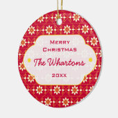 Edelweiss-kerstversiering Keramisch Ornament (Links)