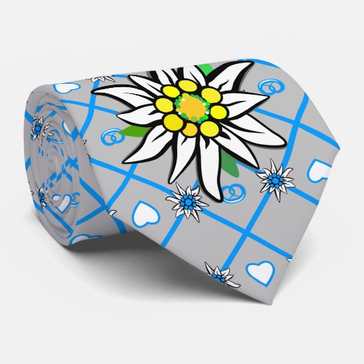 Edelweiss op zwarte das (Opgerold)