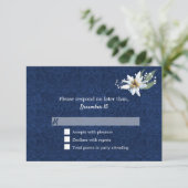 Edelweiss Wedding Response RSVP Kaartje (Staand voorkant)