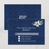 Edelweiss Wedding Response RSVP Kaartje (Voorkant / Achterkant)