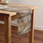 Edelweiss Wood Table Runner Korte Tafelloper (Voorbeeld)