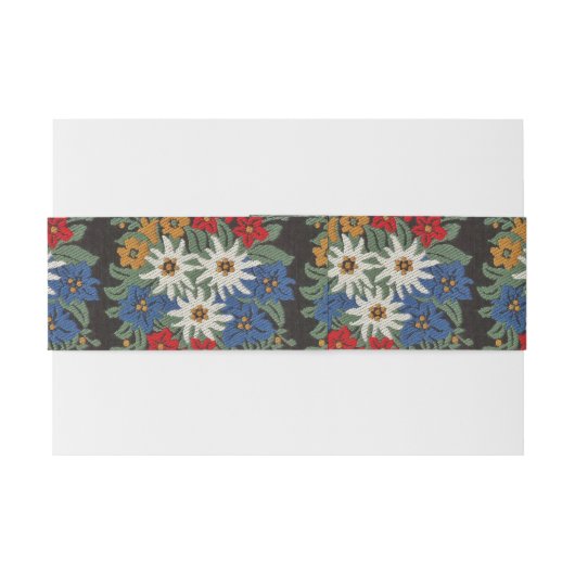 Edelweiss Zwitsers alpenventiel Uitnodigingen Wikkel (Achterkant Voorbeeld)