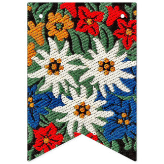 Edelweiss Zwitsers alpenventiel Vlaggetjes