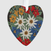 Edelweiss Zwitsers alpenventilator Ornament (voorkant)