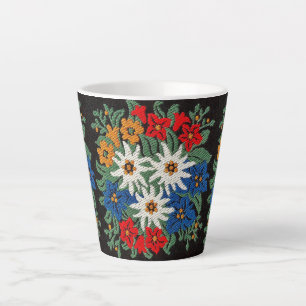 Edelweiss Zwitserse alpiene bloem Latte Mok