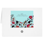 EDEN, ÉLÉGANTE FLEURS BLANCHES BLEU BLEU ROUGE, OI (Dos Horizontal)