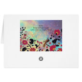 EDEN, ÉLÉGANTE FLEURS BLANCHES BLEU BLEU ROUGE, OI (Dos Horizontal)