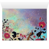 EDEN, ÉLÉGANTE FLEURS BLANCHES BLEU BLEU ROUGE, OI (Intérieur Horizontal (Bas))