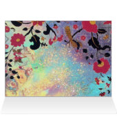 EDEN, ÉLÉGANTE FLEURS BLANCHES BLEU BLEU ROUGE, OI (Intérieur Horizontal (Haut))