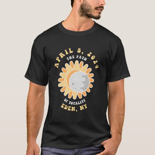 Eden New York Solar Eclipse 8 april 2024 T-shirt (Voorkant)