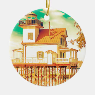 Edenton NC Lighthouse Keramisch Ornament