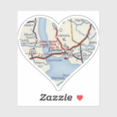 Edenton NC  Map Sticker (Vel)