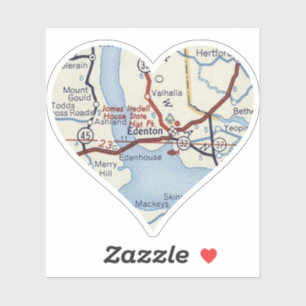 Edenton NC  Map Sticker