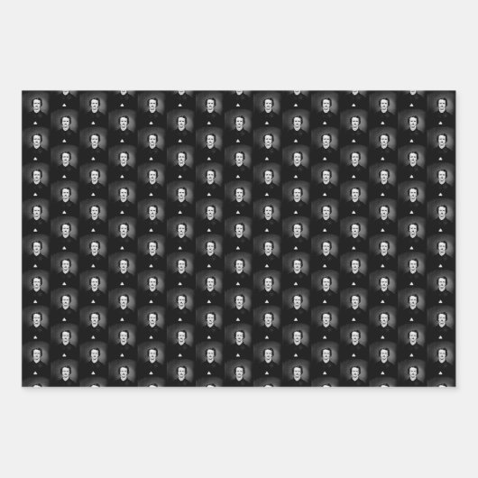 Edgar A Poe Portret Donkere Gothische Gift Inpakpapier Vel (Voorkant)