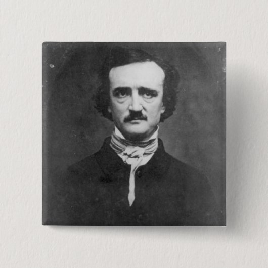 Edgar Allan Poe-1848 Vierkante Button 5,1 Cm (Voorkant)