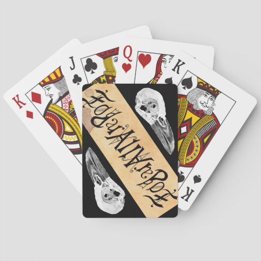 Edgar Allan Poe Ambigram-speelkaarten Pokerkaarten (Achterkant)