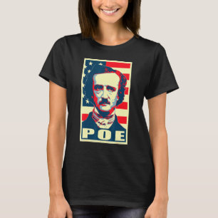 Edgar Allan Poe Amerikaanse Propaganda Pop Kunst T-shirt