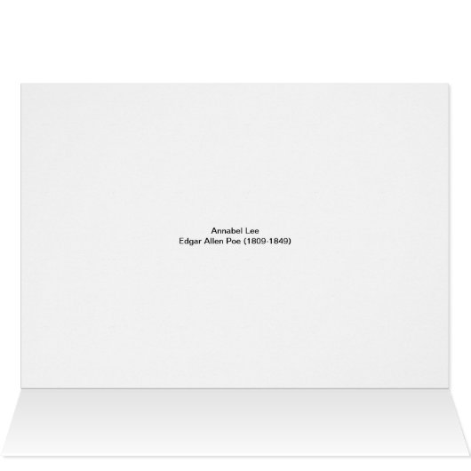 Edgar Allan Poe Annabel Lee (Intérieur Horizontal (haut))