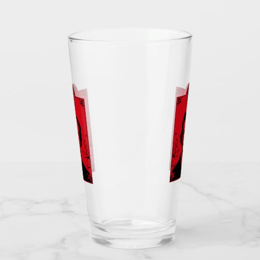 Edgar Allan Poe Art Gift Glas (Rechts)