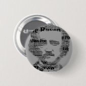 Edgar Allan Poe Bottom Ronde Button 5,7 Cm (Voorkant /achterkant)
