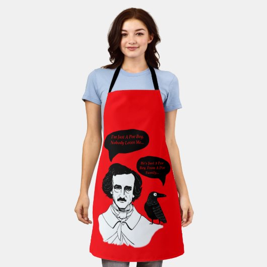 Edgar Allan Poe Boy en Raven Schort (Gedragen)