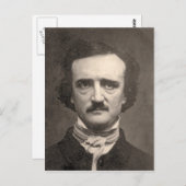 Edgar Allan Poe Briefkaart (Voorkant / Achterkant)