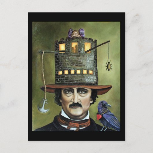 Edgar Allan Poe Briefkaart (Voorkant)