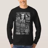 Edgar Allan Poe citeert Raven Literatuur T-shirt (Voorkant)