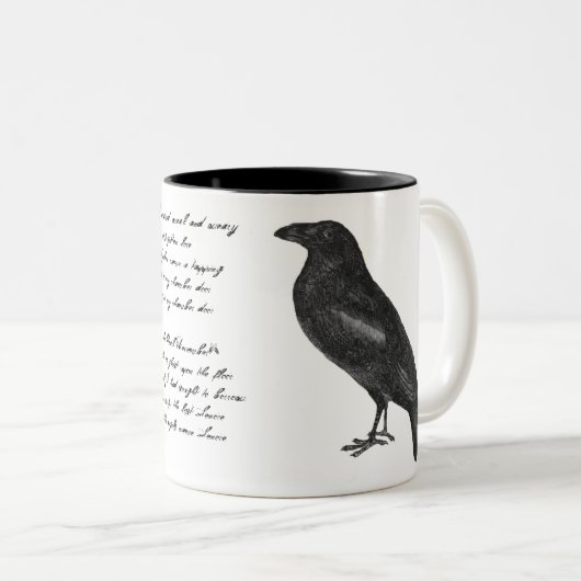 Edgar Allan Poe "Corbeau" Mug (Devant droit)