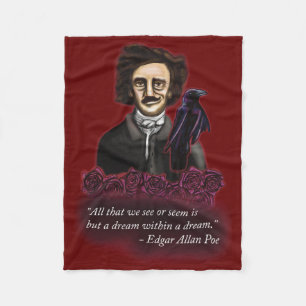 Edgar Allan Poe, Dark Academia Fleece Deken