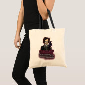 Edgar Allan Poe, Dark Academia Tote Bag (Voorkant (product))
