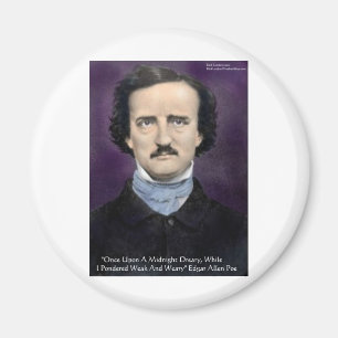 Edgar Allan Poe "De Raaf" Citaat Cadeaus & Kaarten Magneet