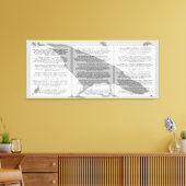 Edgar Allan Poe De Raven Hele Gedicht Canvas Afdruk (Insitu (Woonkamer))