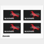 Edgar Allan Poe +{ DE RAVEN}+ Rechthoekige Sticker (Vel)