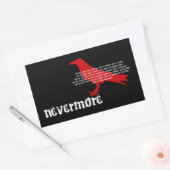 Edgar Allan Poe +{ DE RAVEN}+ Rechthoekige Sticker (Envelop)