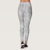 Edgar Allan Poe Dreamweaver Poem Black Gray Leggings (Achterkant)