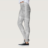 Edgar Allan Poe Dreamweaver Poem Black Gray Leggings (Links)
