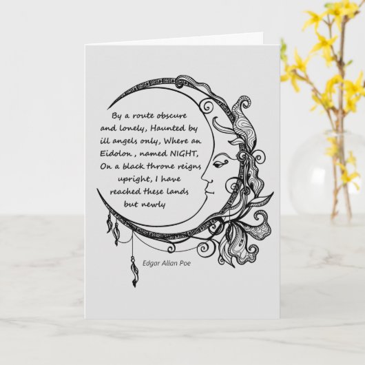 Edgar Allan Poe Droland Poe Kaart (Gele Bloem)