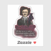 Edgar Allan Poe, Droom in een droom Sticker (Vel)
