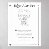 Edgar Allan Poe Ecrire Citation Poster (Devant)